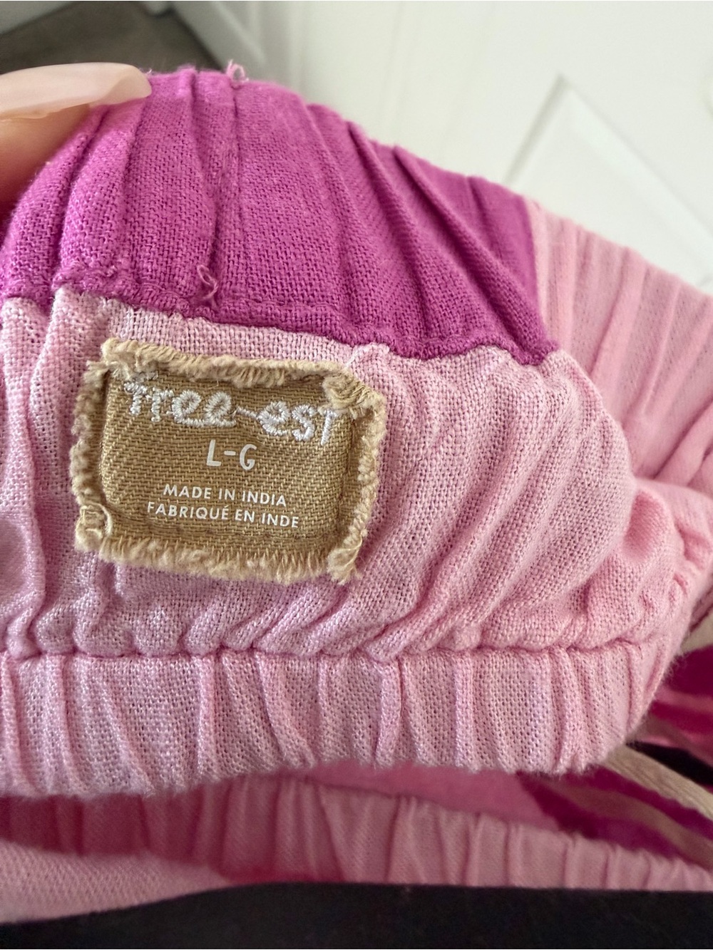 Free People Strapless Wide-Leg Jumpsuit — Pink & Cream - Picture 5 of 8